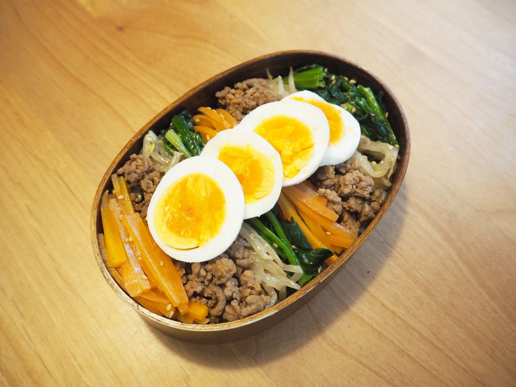 ビビンバ丼お弁当 のレシピ作り方 なごみごはん 0813