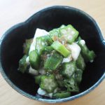 オクラと豆腐のおかかポン酢和え